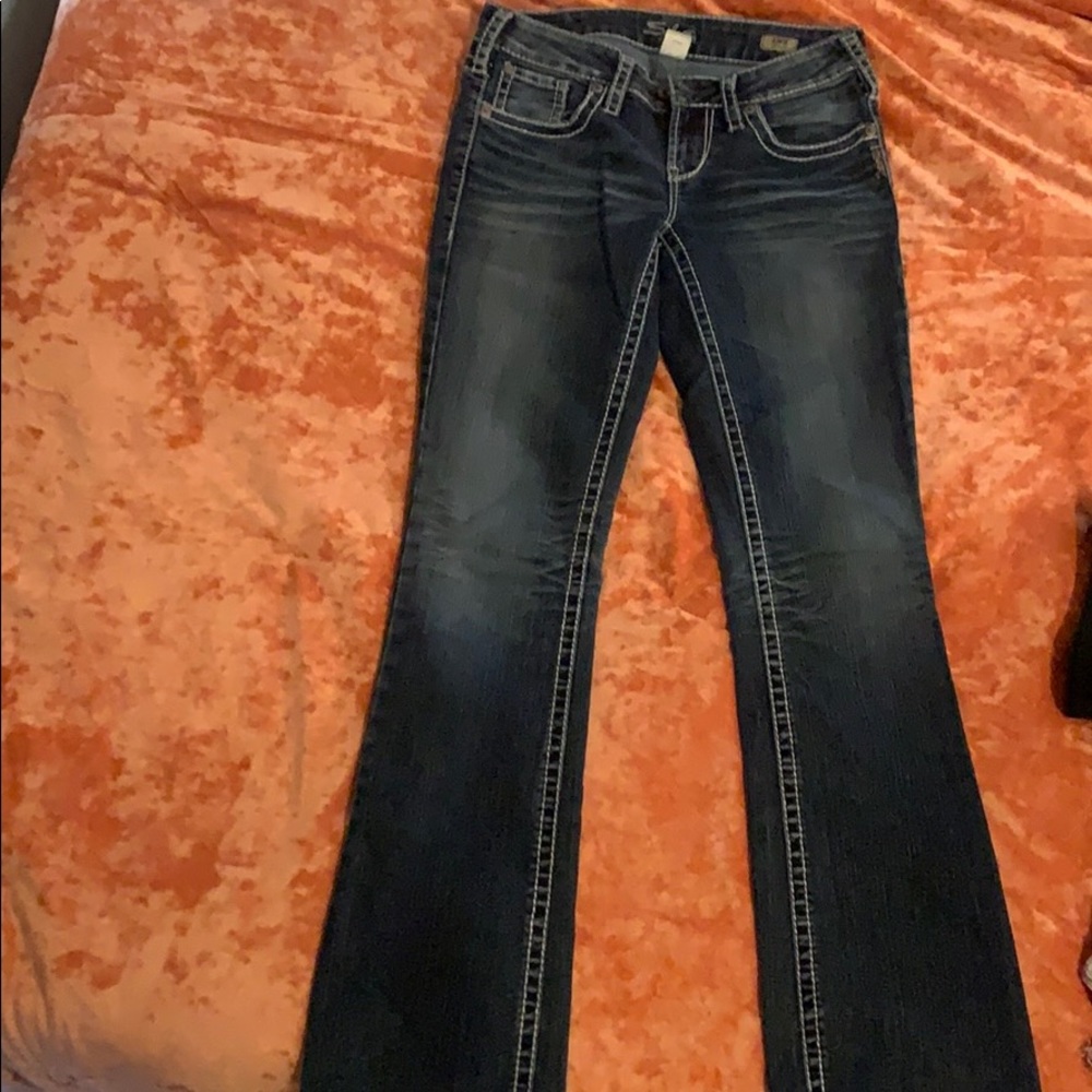 Silver boot cut jeans